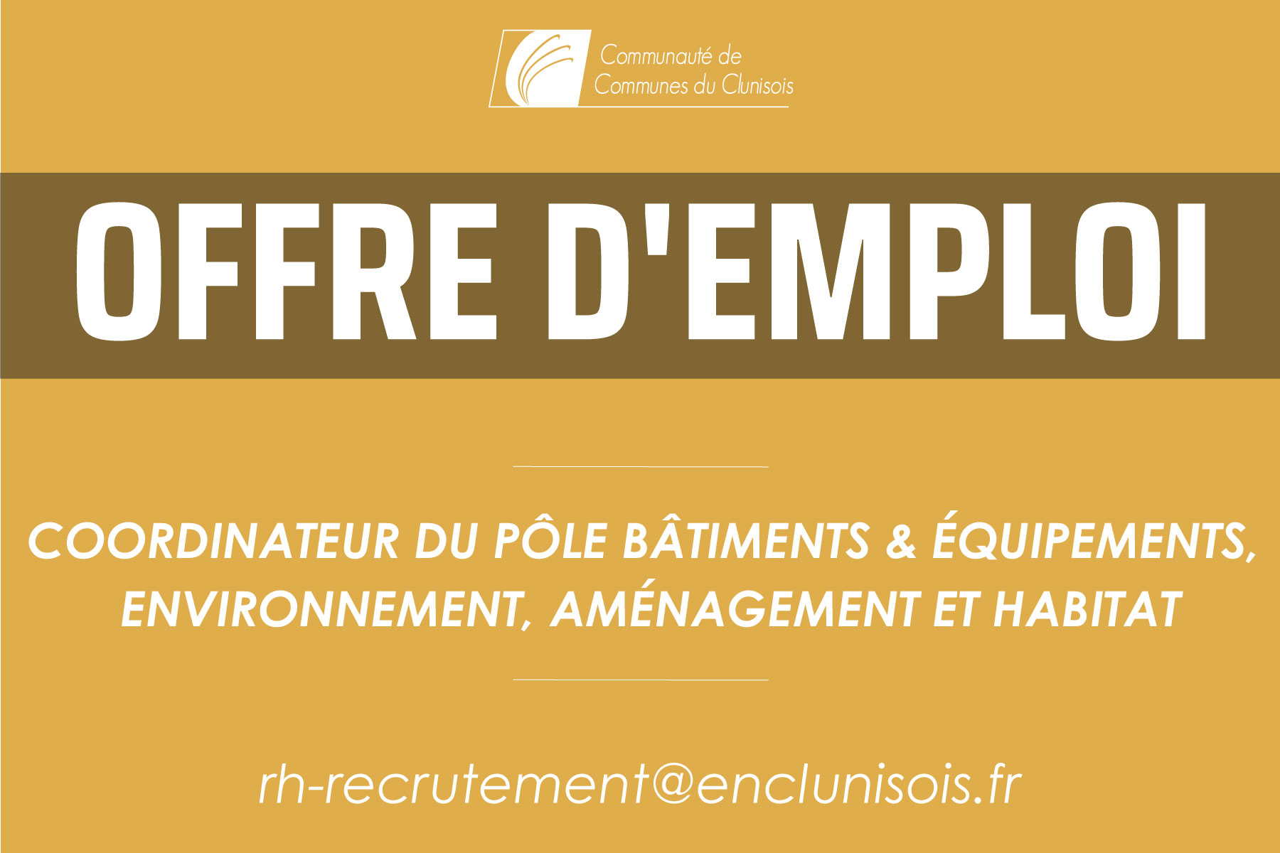 Offre D’emploi – Communauté De Communes Du Clunisois