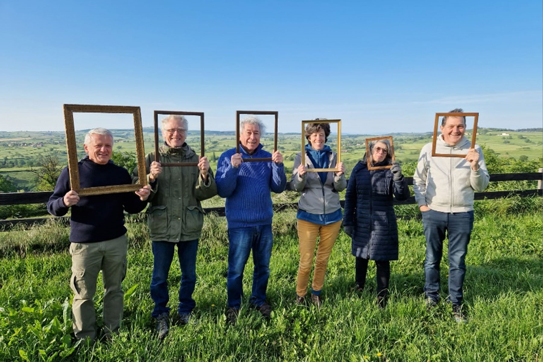 L’équipe du Foyer rural organisateur de la randonnée sous le thème des « paysages et nous » à Chevagny-sur-Guye